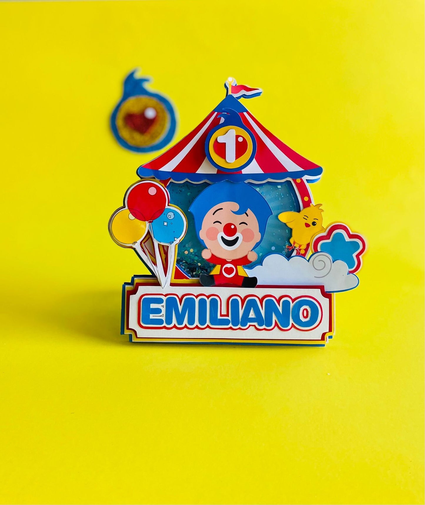 Cake Topper Plim Plim, cake topper personalizado, Adorno de pastel 3D Plim Plim, plim plim party