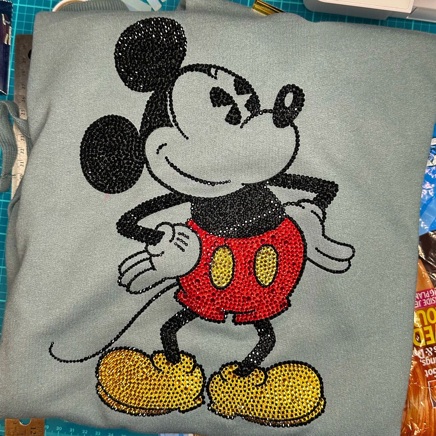 Sudadera con capucha de Mickey Mouse con diamantes de imitación, sudadera con capucha unisex con brillo, sudadera con capucha con brillo, sudadera con capucha de Mickey, Mickey Mouse