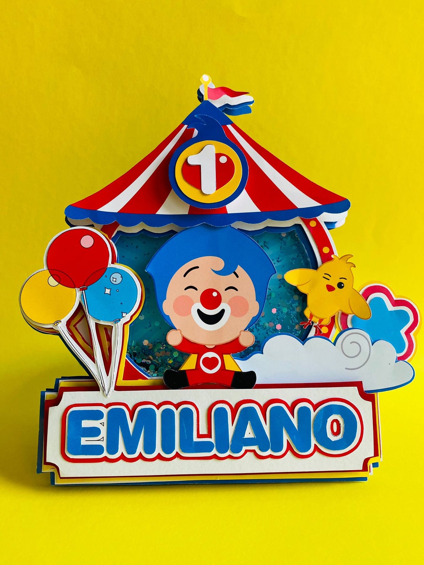 Cake Topper Plim Plim, cake topper personalizado, Adorno de pastel 3D Plim Plim, plim plim party