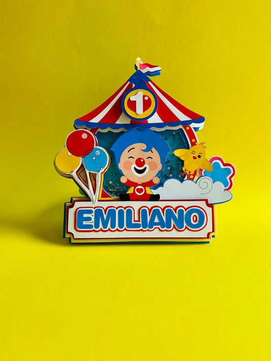 Cake Topper Plim Plim, cake topper personalizado, Adorno de pastel 3D Plim Plim, plim plim party