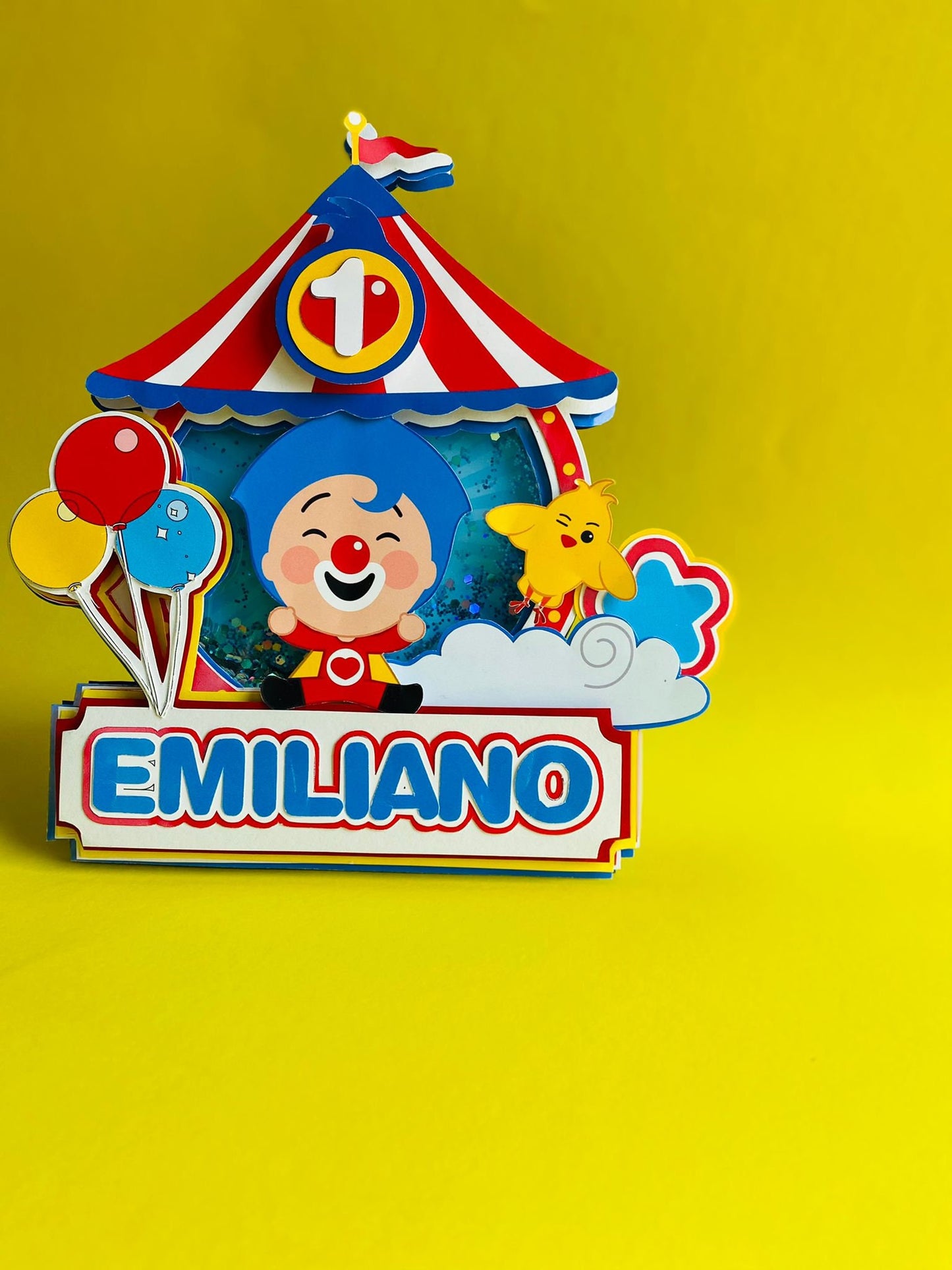 Cake Topper Plim Plim, cake topper personalizado, Adorno de pastel 3D Plim Plim, plim plim party