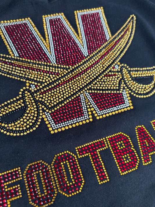 Camiseta de manga larga con bling personalizada, camiseta de manga larga personalizada, camiseta de manga larga personalizada con tu marca, camiseta de manga larga unisex con bling