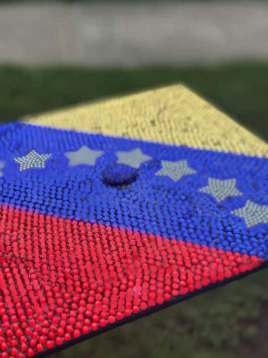 Custom Graduation cap topper | Rhinestones, flowers, text, bling | Personalized grad cap topper | Handmade Cap Decoration