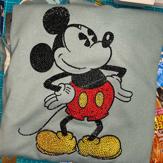 Sudadera con capucha de Mickey Mouse con diamantes de imitación, sudadera con capucha unisex con brillo, sudadera con capucha con brillo, sudadera con capucha de Mickey, Mickey Mouse