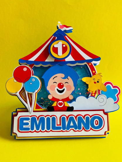 Cake Topper Plim Plim, cake topper personalizado, Adorno de pastel 3D Plim Plim, plim plim party