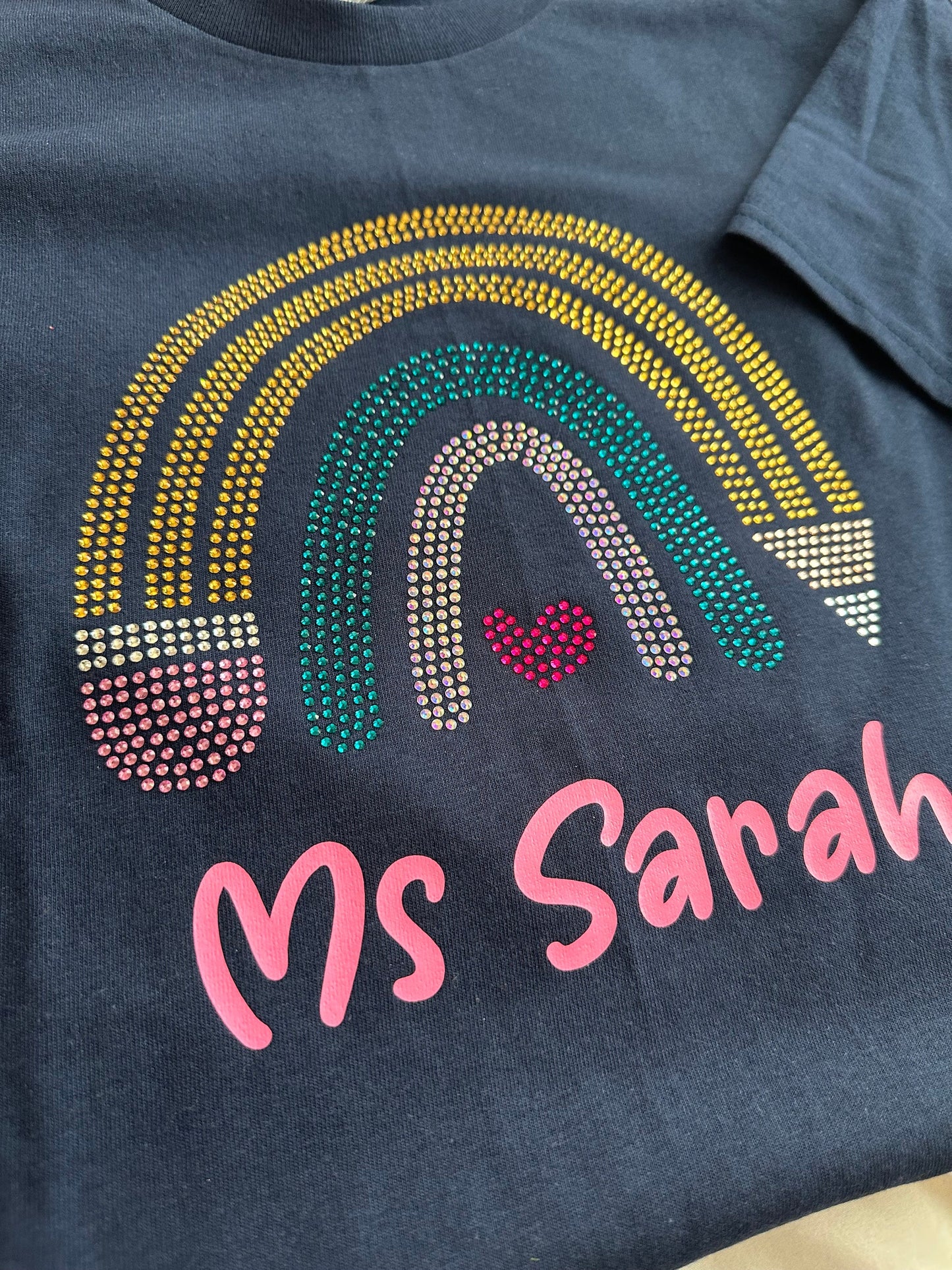 Camiseta con brillo para profesores, camiseta con arcoíris, camiseta de agradecimiento a los profesores, camiseta unisex con brillo, camiseta con brillo para mujer, camiseta con brillo para profesores