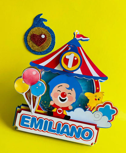 Cake Topper Plim Plim, cake topper personalizado, Adorno de pastel 3D Plim Plim, plim plim party