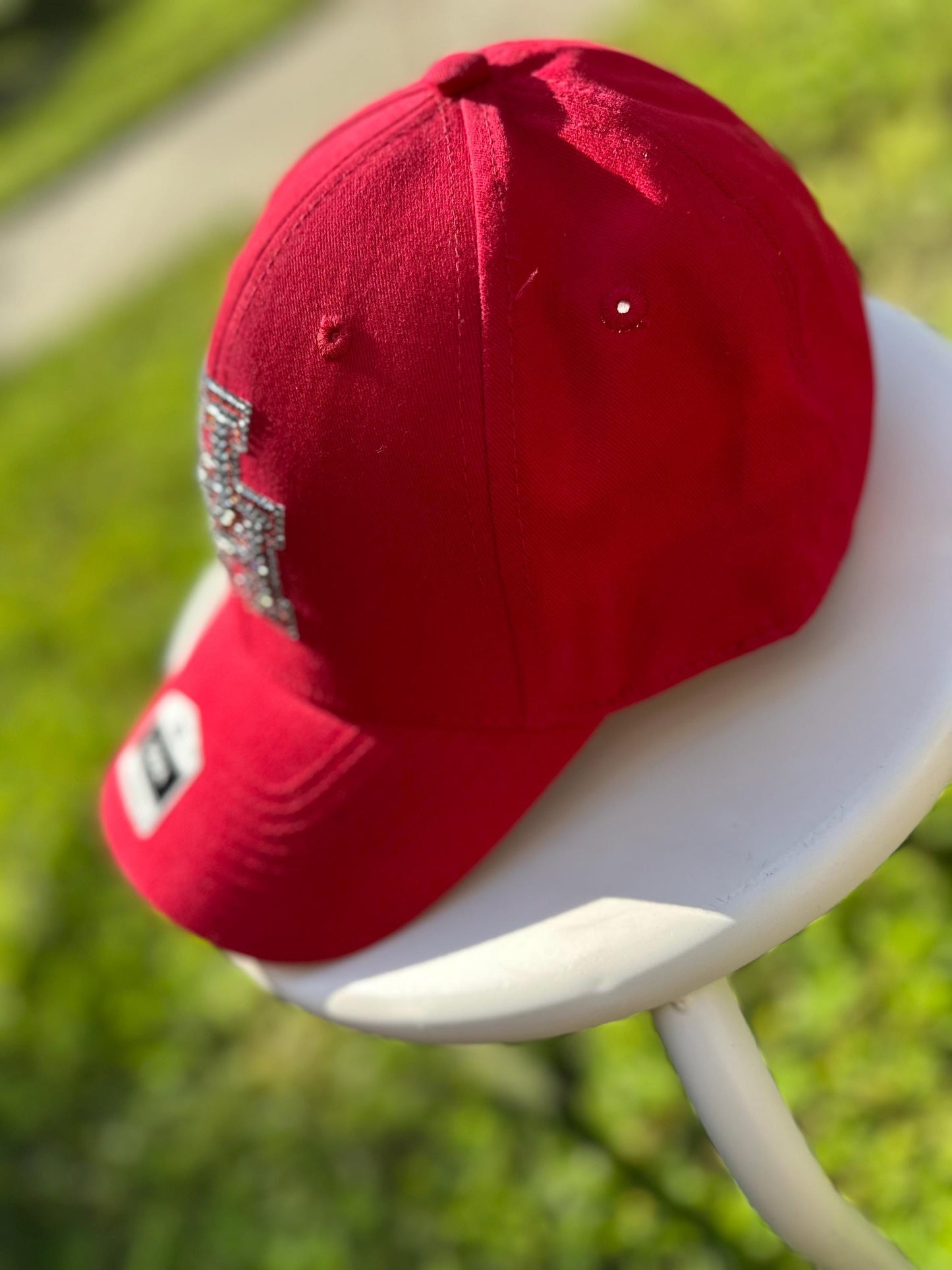Gorra de béisbol con cristales de imitación, Universidad de Houston, equipo de béisbol, cristales de imitación, gorra de béisbol, UH