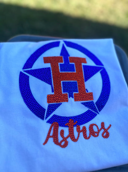 Camiseta con logo de los Astros, camiseta de béisbol, camiseta unisex con logo de los Astros, camiseta con logo de los Astros
