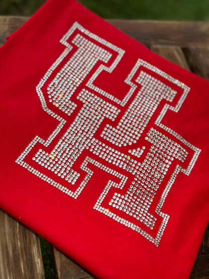 Camiseta con logo de la UH, camiseta universitaria, camiseta unisex con logo, camiseta con logo de Houston