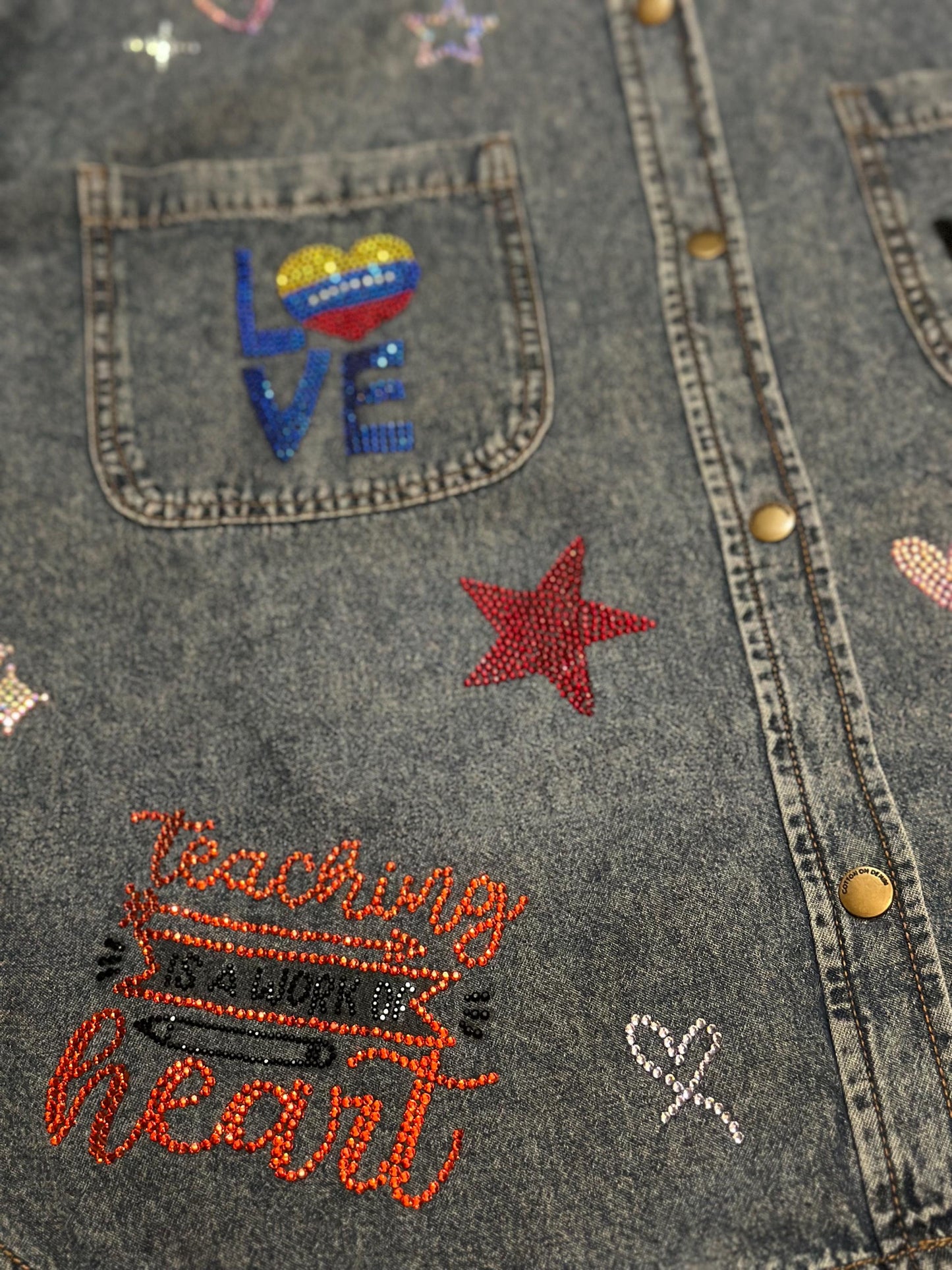 Camisa jean con frases personalizadas que te identifican, camisa jean personalizada, frases personalizadas, denim personalizado