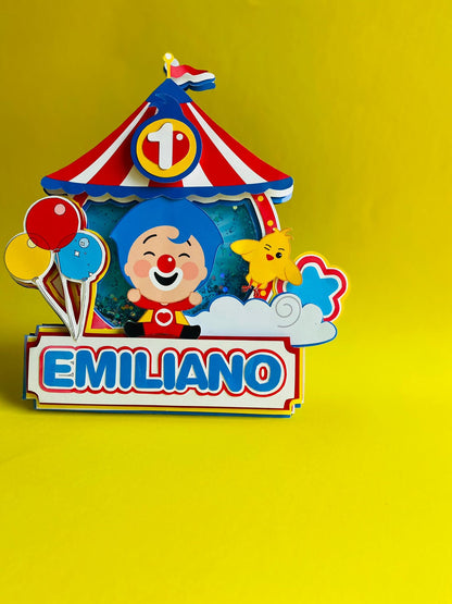 Cake Topper Plim Plim, cake topper personalizado, Adorno de pastel 3D Plim Plim, plim plim party