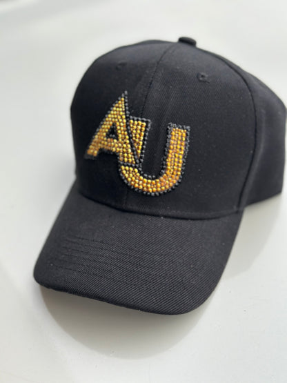 Gorra de béisbol con cristales de imitación, Adelphi University, equipo de béisbol, cristales de imitación, gorra de béisbol, AU