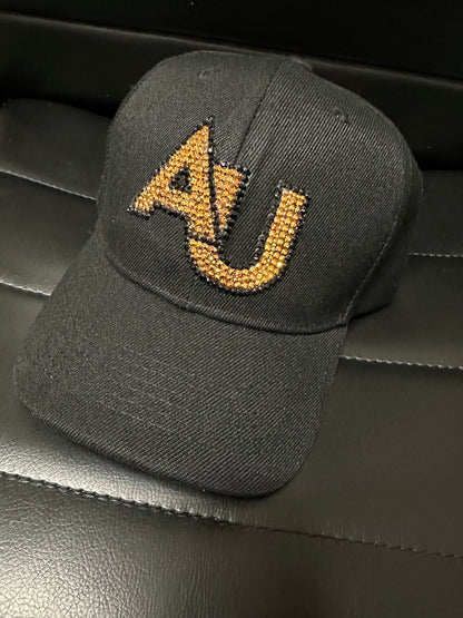 Gorra de béisbol con cristales de imitación, Adelphi University, equipo de béisbol, cristales de imitación, gorra de béisbol, AU