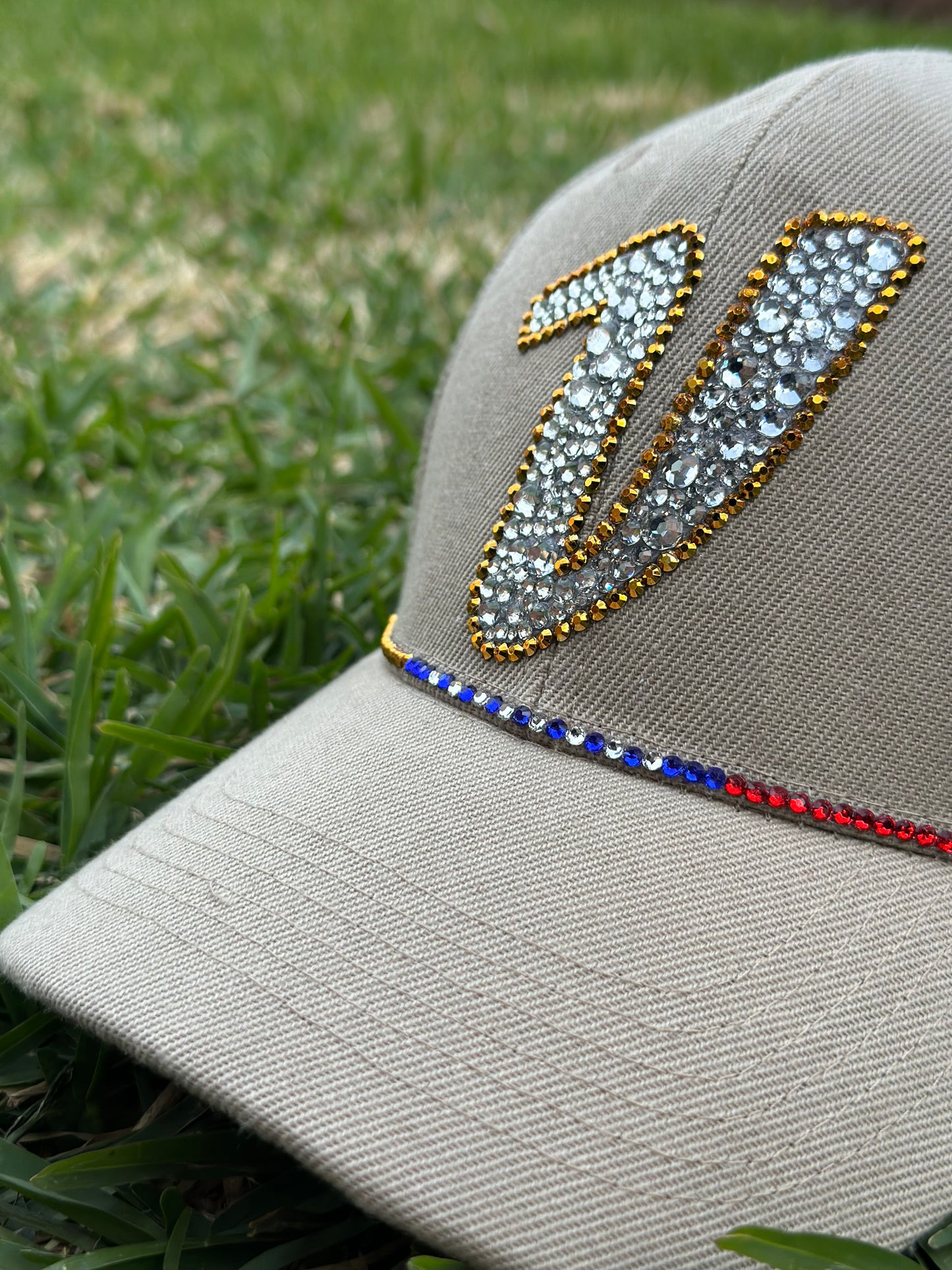 Gorra de béisbol con cristales de imitación, equipo de béisbol, cristales de imitación, gorra de béisbol, La Vinotinto, Venezuela