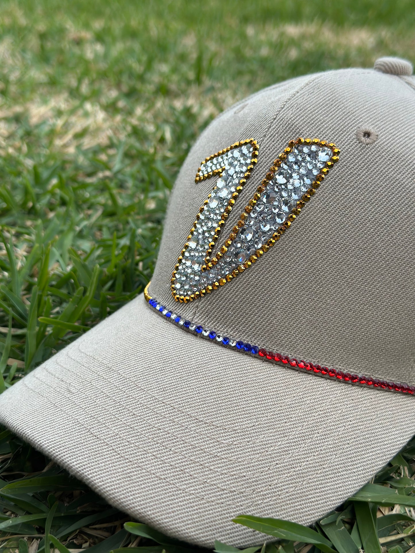 Gorra de béisbol con cristales de imitación, equipo de béisbol, cristales de imitación, gorra de béisbol, La Vinotinto, Venezuela
