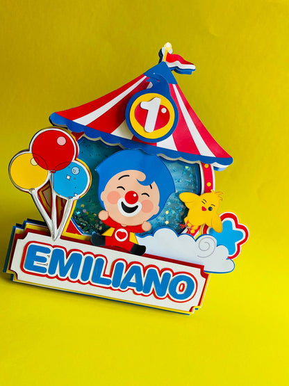 Cake Topper Plim Plim, cake topper personalizado, Adorno de pastel 3D Plim Plim, plim plim party
