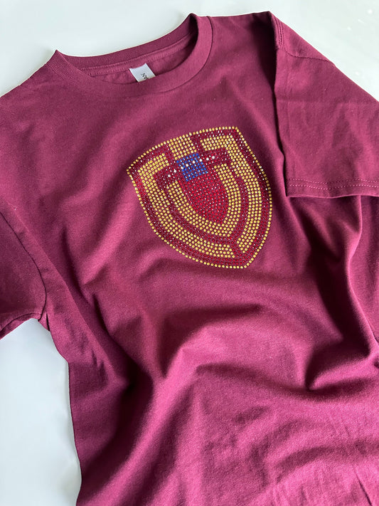 Camiseta Venezuela con brillo, camiseta Vinotinto, camiseta de fútbol, camiseta unisex con brillo, camiseta de fútbol