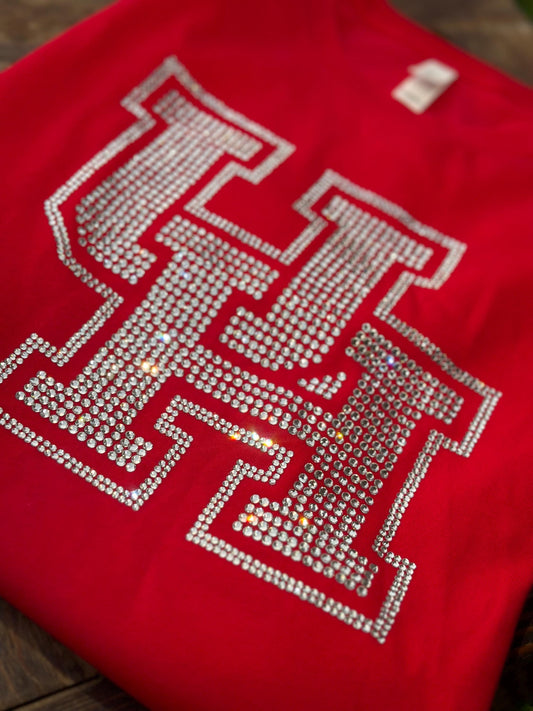 Camiseta con logo de la UH, camiseta universitaria, camiseta unisex con logo, camiseta con logo de Houston