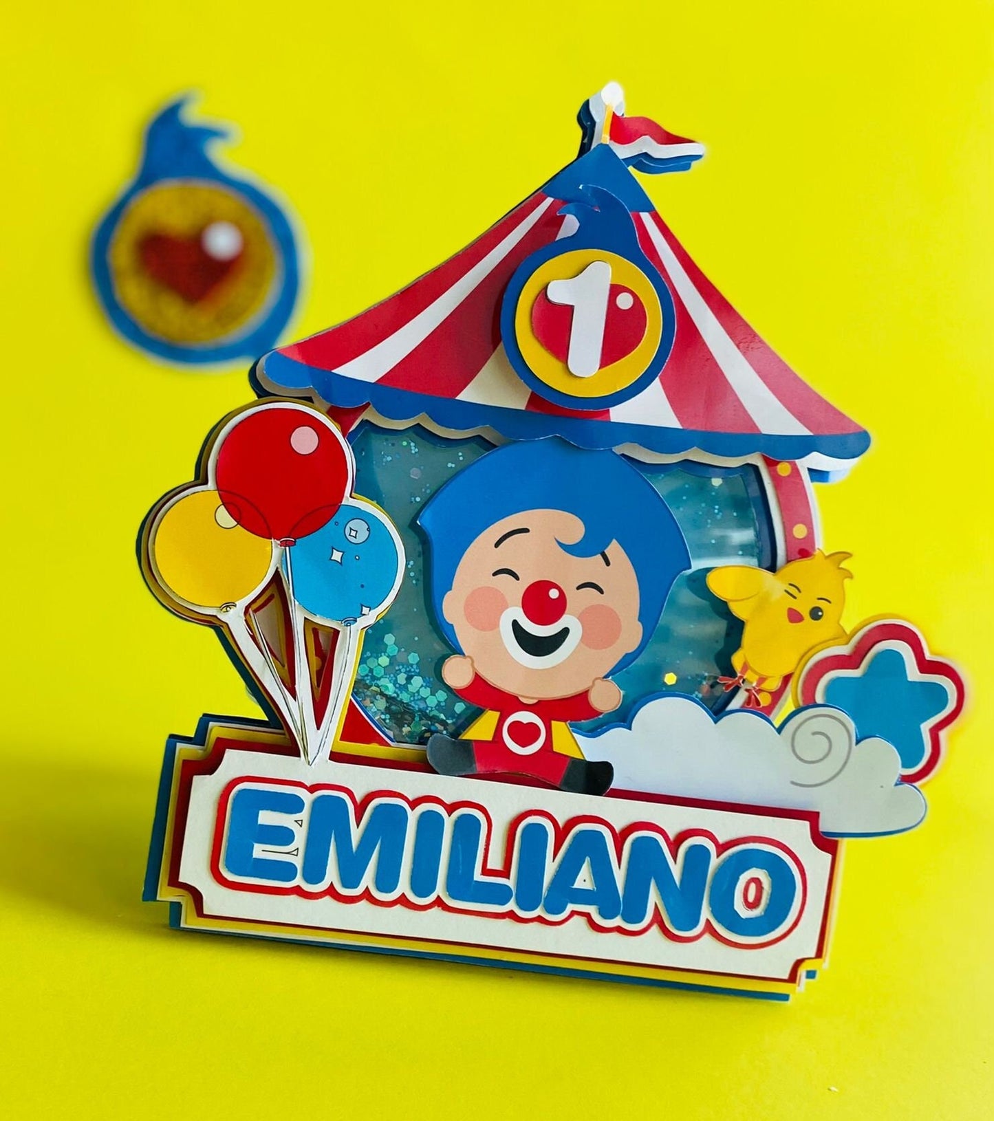 Cake Topper Plim Plim, cake topper personalizado, Adorno de pastel 3D Plim Plim, plim plim party