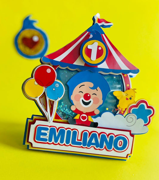 Cake Topper Plim Plim, cake topper personalizado, Adorno de pastel 3D Plim Plim, plim plim party