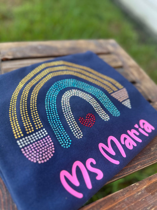 Camiseta con brillo para profesores, camiseta con arcoíris, camiseta de agradecimiento a los profesores, camiseta unisex con brillo, camiseta con brillo para mujer, camiseta con brillo para profesores